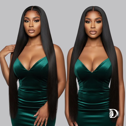 Bone Straight HD Lace Wig – 30/38 Inch, 13x6 & 5x5 Glueless Frontal, 220% Density, Brazilian Human Hair, Pre-Plucked