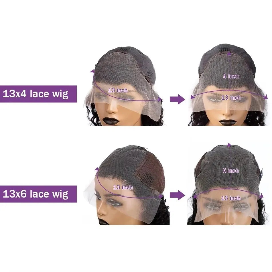 Chocolate Brown 13x4 / 13x6 HD Lace Front Wig – 100% European Remy Human Hair, Bone Straight, Transparent Lace, Pre-Plucked with Baby Hair, 200% Density, Long 26–46 Inch