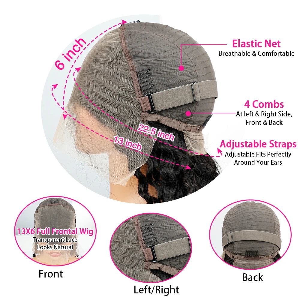Chocolate Brown 13x6 HD Lace Front Wig – 100% Brazilian Remy Human Hair, 200% Density, Body Wave 46-Inch, Pre-Plucked with Baby Hair