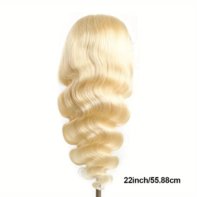 613 Blonde HD Lace Front Wig – 100% Brazilian Human Hair, 13x4 / 13x6 Lace Frontal, Body Wave, 30 Inch, 250% Density, Pre-Plucked with Baby Hair