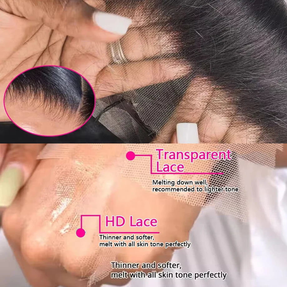 Body Wave Lace Wig 13x6 & 13x4 HD Frontal – 100% Human Hair 30-40”