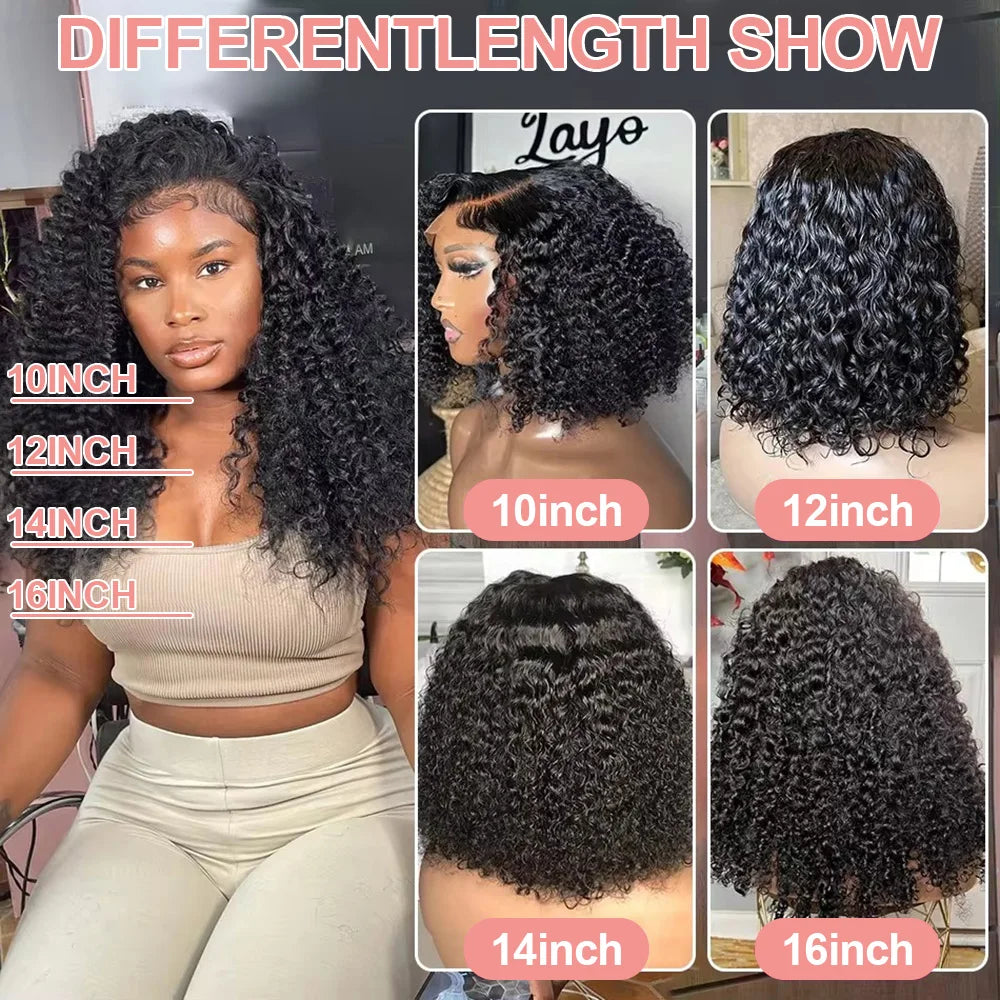 Short Deep Wave Lace Wig β 13x6 & 13x4 HD Frontal β 250% Density