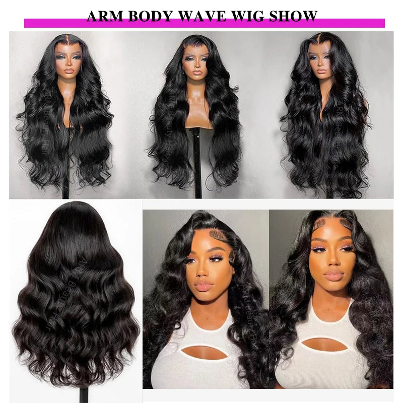 Natural Color 13x4 / 13x6 HD Lace Front Wig – 100% Malaysian Virgin Human Hair, Body Wave, 180–200% Density, Pre-Plucked with Baby Hair