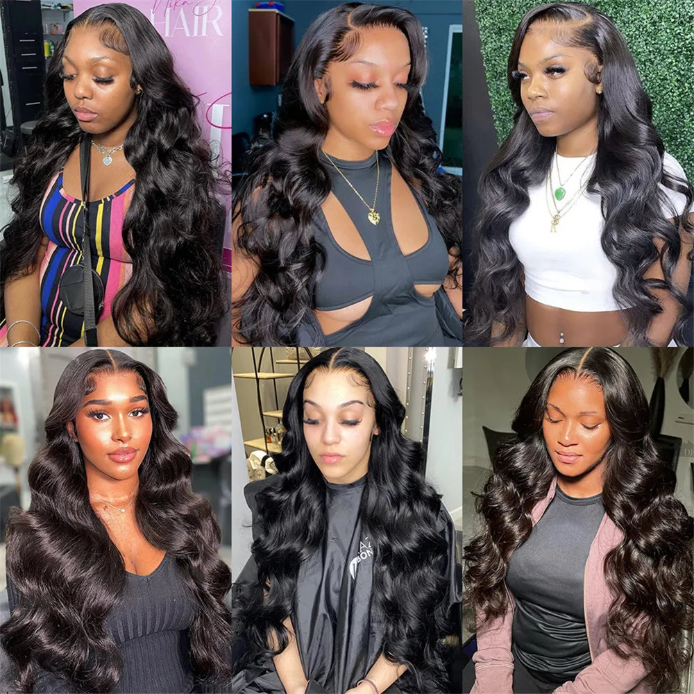 Body Wave Lace Wig 13x6 & 13x4 HD Frontal – 100% Human Hair 30-40”