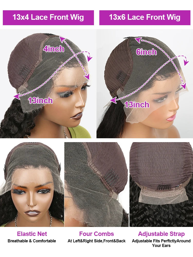 Brazilian Bone Straight 13x6 HD Lace Front Wig – 100% Remy Human Hair, 300% Density, 30–40 Inch Long, Pre-Plucked for Black Women