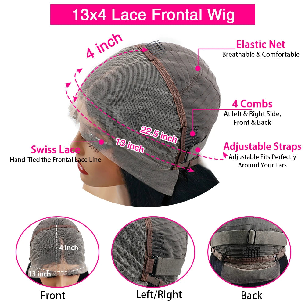 99J Burgundy 13x4 / 13x6 HD Lace Front Wig – 100% Brazilian Remy Human Hair, Deep Wave, 200% Density, Full Frontal, Pre-Plucked with Baby Hair, Long 18–46 Inch