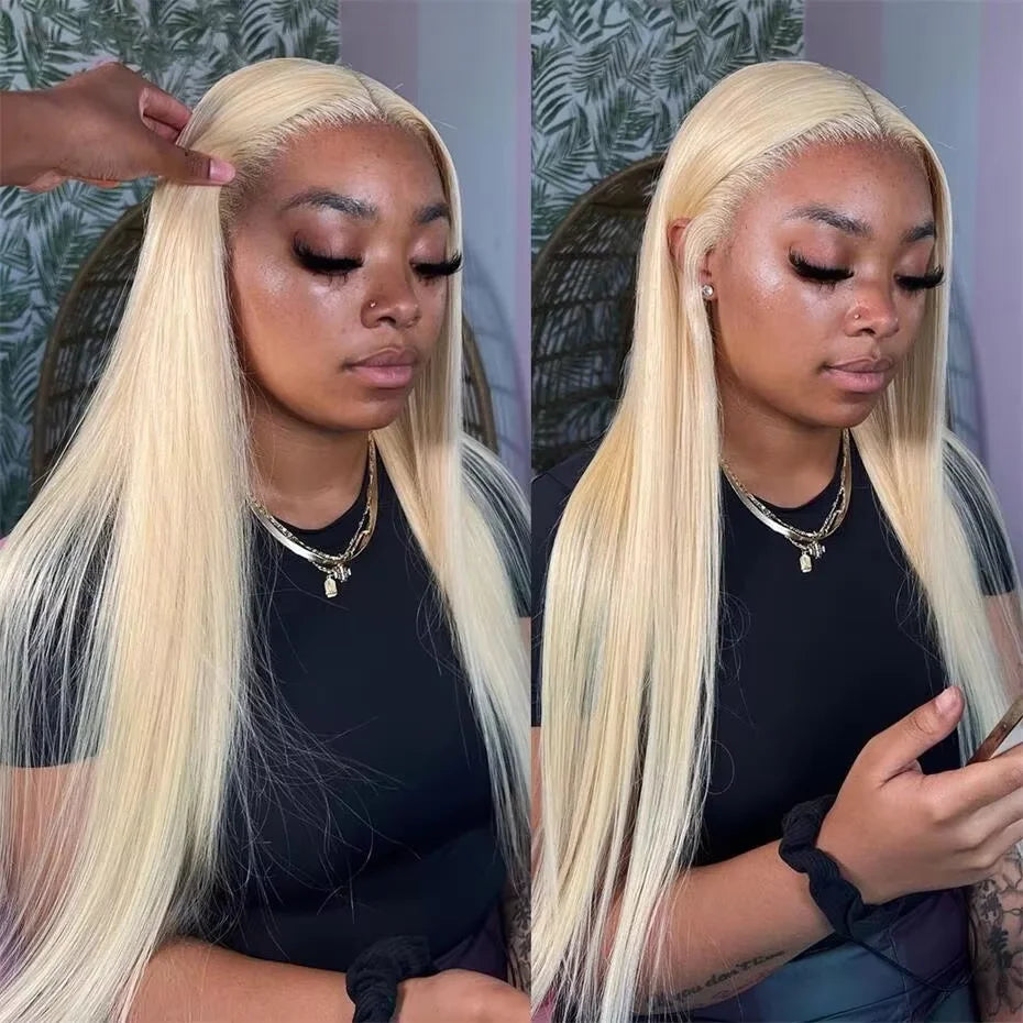 Teal Ocean Blue 13x6 HD Lace Front Wig – 100% Brazilian Remy Human Hair, 613 Blonde Base, Body Wave, Mint Green Tone, Pre-Plucked & Long 26-Inch+