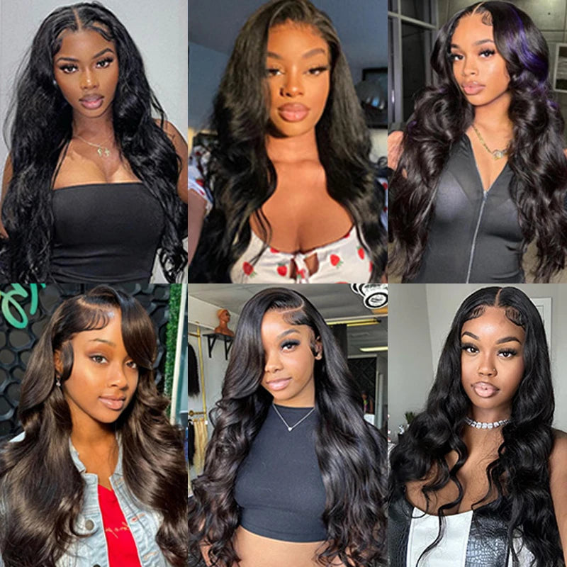 Natural Color 13x4 / 13x6 HD Lace Front Wig – 100% Malaysian Virgin Human Hair, Body Wave, 180–200% Density, Pre-Plucked with Baby Hair