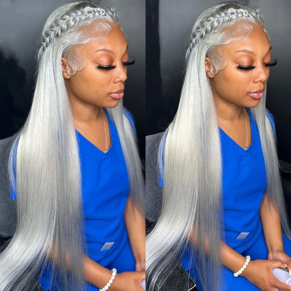 Teal Ocean Blue 13x6 HD Lace Front Wig – 100% Brazilian Remy Human Hair, 613 Blonde Base, Body Wave, Mint Green Tone, Pre-Plucked & Long 26-Inch+
