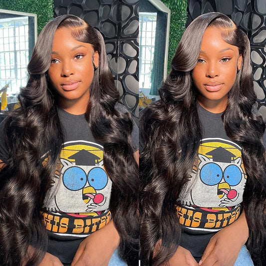 Long Body Wave HD Lace Front Wig – 100% Brazilian Human Hair | 13x4 & 13x6 Pre-Plucked | 180% Density (24"–40")