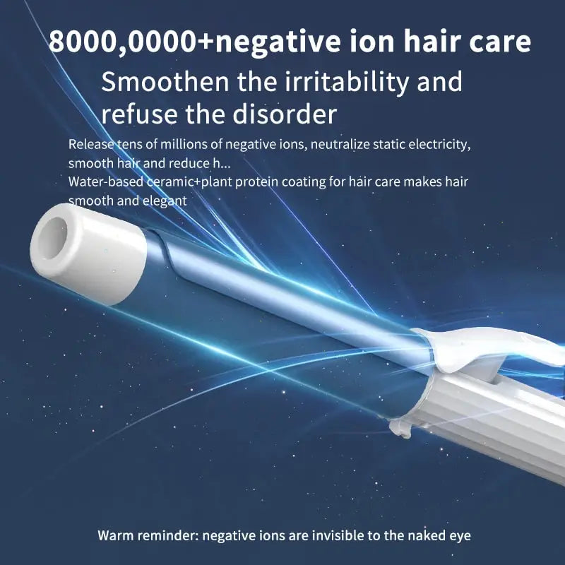 Hair Curler 32mm Negative Ion Ceramic Curling Iron – Large Volume, Anti-Frizz, Adjustable Temperature (140–210°C), 360° Rotating Cord