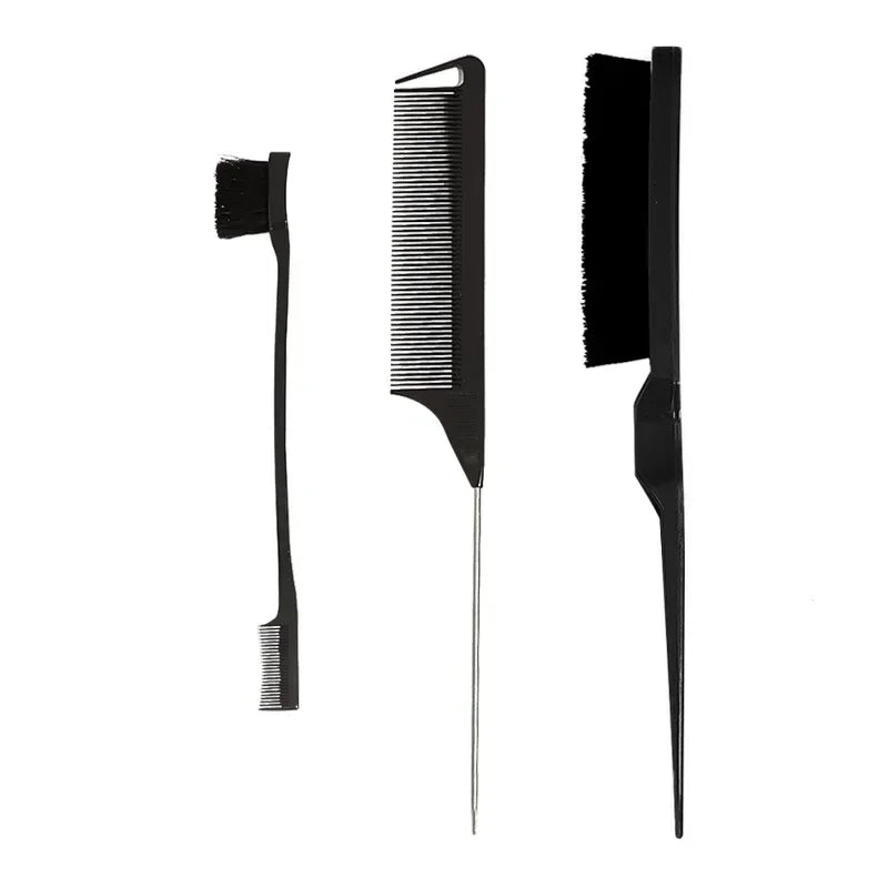 3–10 PCS Hair Styling Comb Set – Teasing Brush, Rat Tail Comb, Edge Brush & Braid Loop Tools for Professional Hairdressing