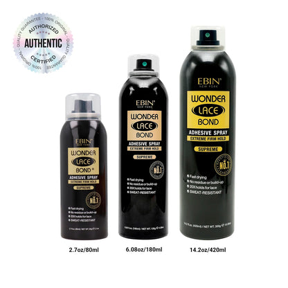 Ebin New York Wonder Lace Bond Melting Spray – Extreme Firm Hold, Supreme Finish & Sweat-Resistant Formula (Maximum Hold for Daily Wig Wear)