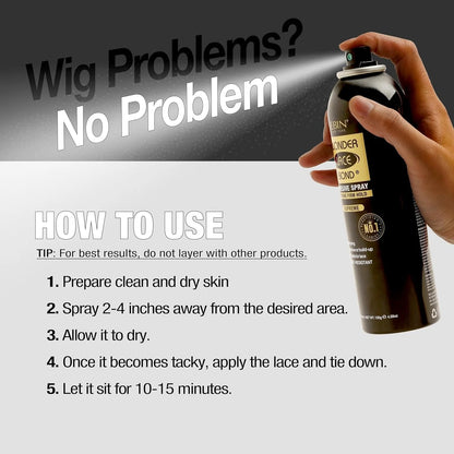 Ebin New York Wonder Lace Bond Melting Spray – Extreme Firm Hold, Supreme Finish & Sweat-Resistant Formula (Maximum Hold for Daily Wig Wear)
