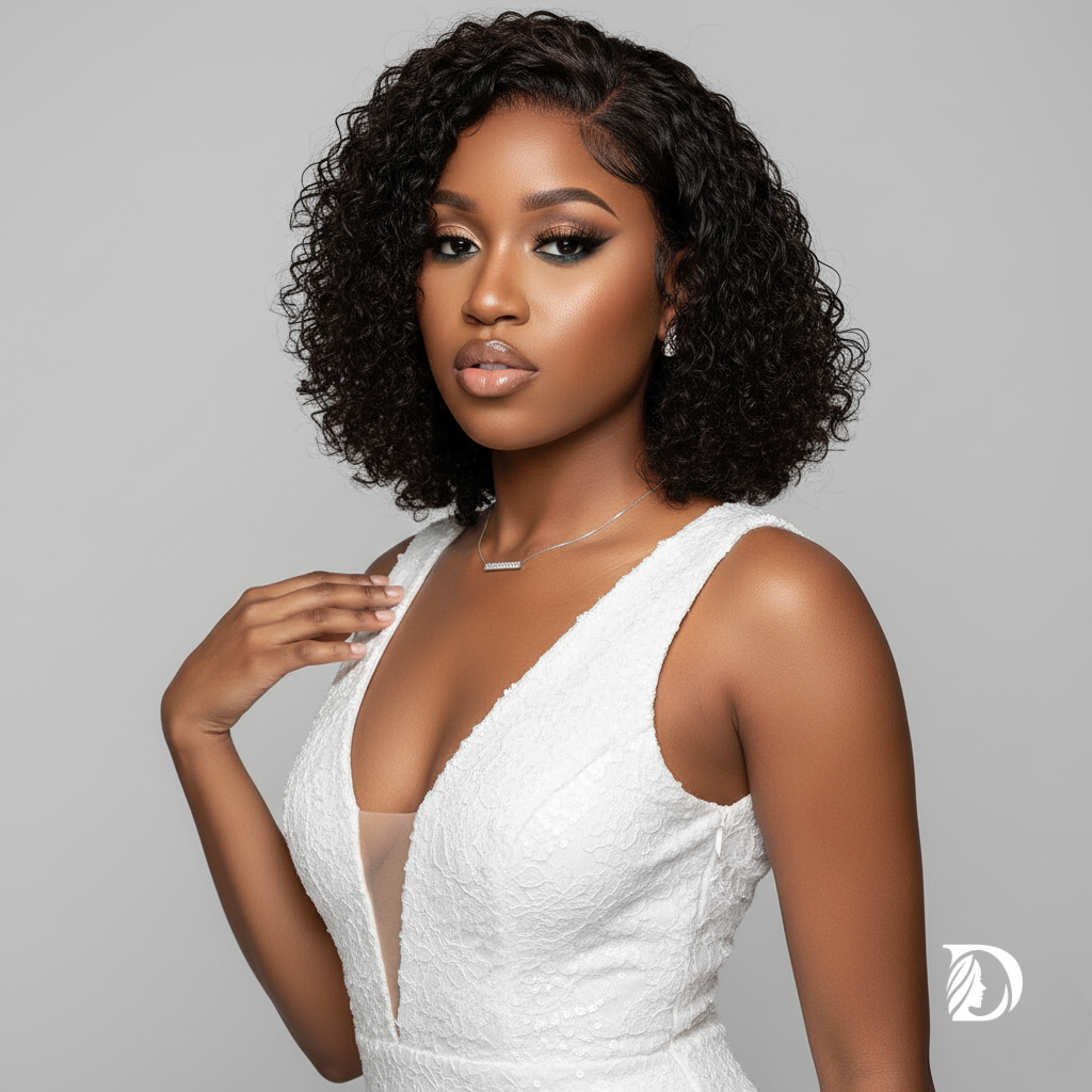 Deep Wave Human Hair Wig – Glueless 5x5 HD Lace, Pre-Plucked, Wear & Go | 100% Brazilian Remy