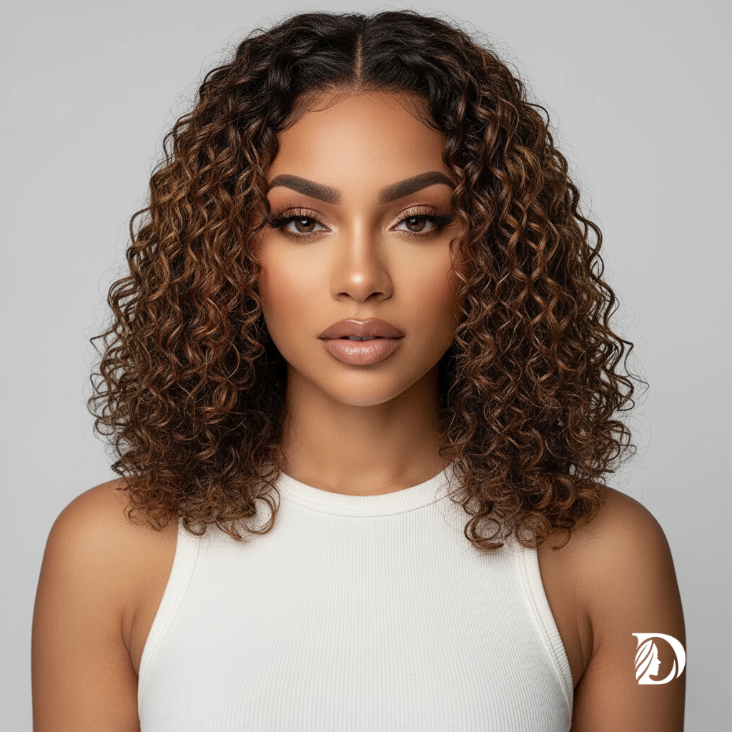 Honey Blonde Deep Wave Bob Wig – 5x5 HD Lace Glueless 220%
