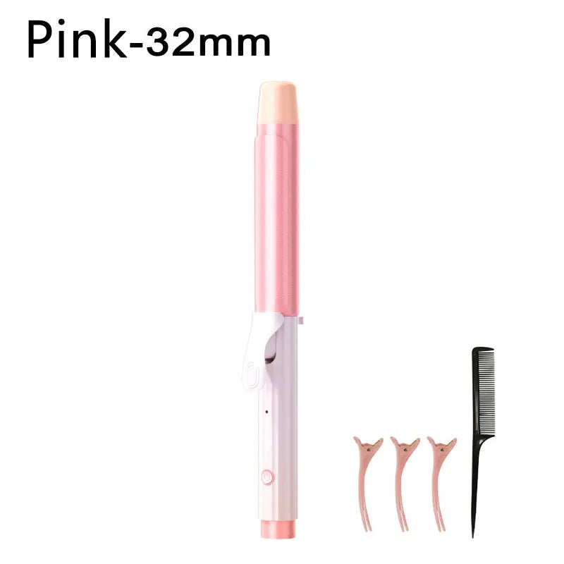 Hair Curler 32mm Negative Ion Ceramic Curling Iron – Large Volume, Anti-Frizz, Adjustable Temperature (140–210°C), 360° Rotating Cord