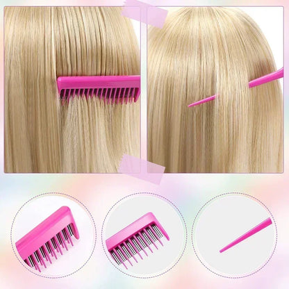3–10 PCS Hair Styling Comb Set – Teasing Brush, Rat Tail Comb, Edge Brush & Braid Loop Tools for Professional Hairdressing
