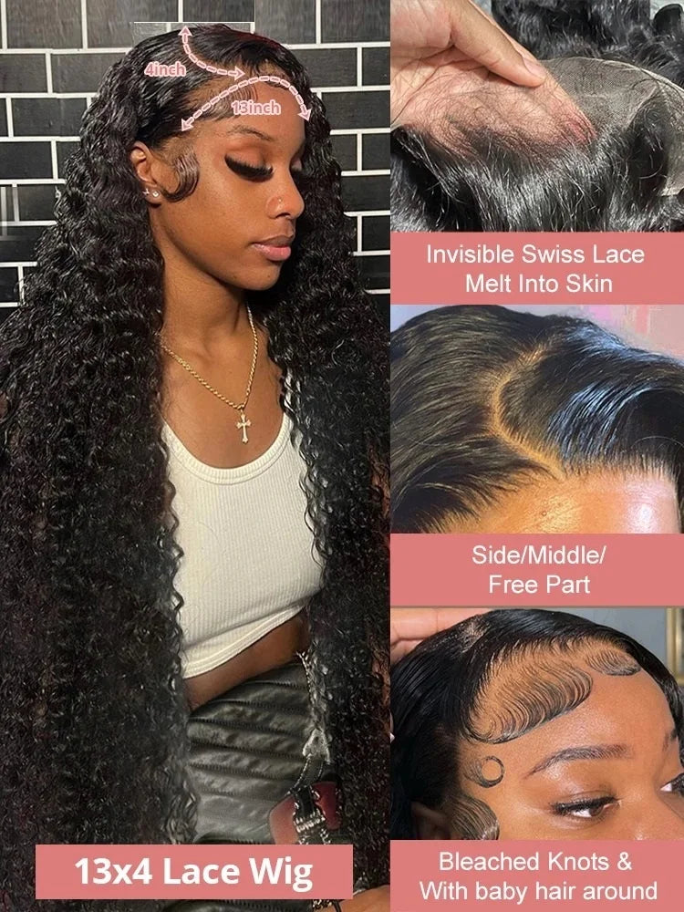 Deep Wave HD Lace Wig 13x6 & 13x4 & 360 – 250% Density Human Hair