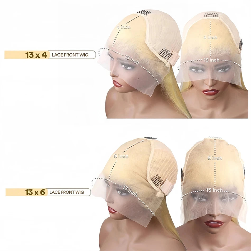 613 Blonde HD Lace Front Wig – 100% Brazilian Human Hair, 13x4 / 13x6 Lace Frontal, Body Wave, 30 Inch, 250% Density, Pre-Plucked with Baby Hair
