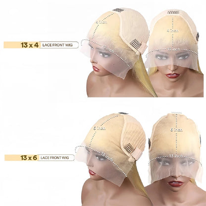 613 Blonde HD Lace Front Wig – 100% Brazilian Human Hair, 13x4 / 13x6 Lace Frontal, Body Wave, 30 Inch, 250% Density, Pre-Plucked with Baby Hair