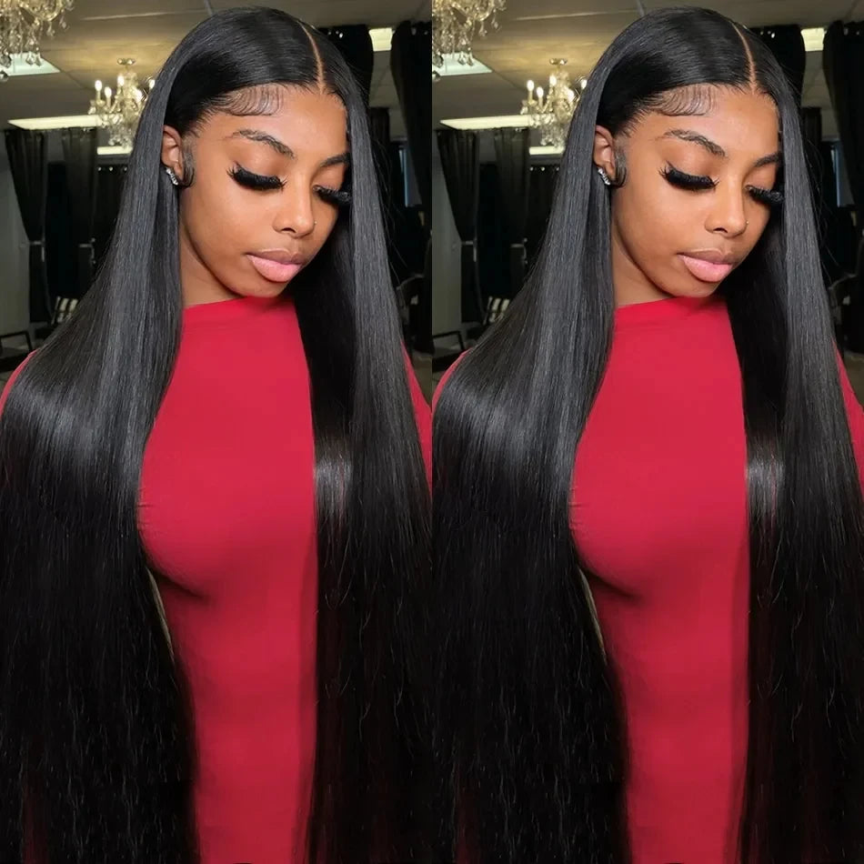Glueless Bone Straight HD Lace Wig – 13x6 / 13x4 / 4x4 / 5x5 Transparent Swiss Lace, 100% Brazilian Remy Human Hair, Pre-Plucked Natural Hairline