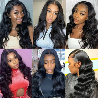 250% Density Body Wave 13x6 HD Lace Front Wig – 360 Lace Frontal Brazilian Human Hair, Pre-Plucked, 100% Real Hair