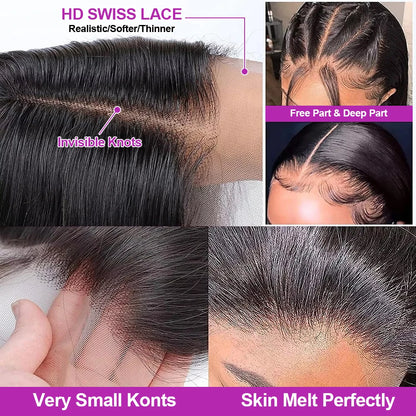 250% Density 13x6 HD Lace Front Bob Wig – 100% Malaysian Remy Human Hair, Silky Straight, Pre-Cut, Glueless & Ready to Go