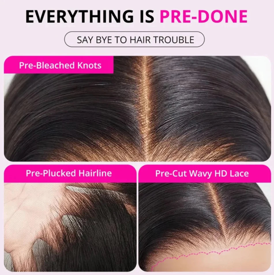 10A Glueless HD Transparent Lace Wig Kinky Curly – 6x5 Pre Cut, 100% Brazilian Remy Human Hair, 210% Density, Ready to Wear