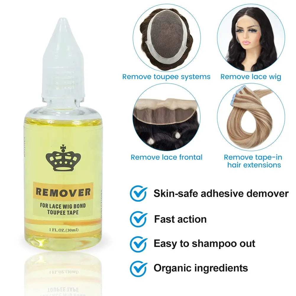 Super Lace Wig Glue with Remover Set – Strong Hold Adhesive for Lace Wigs, Toupees & Closures | Long-Lasting, Waterproof & Skin-Safe