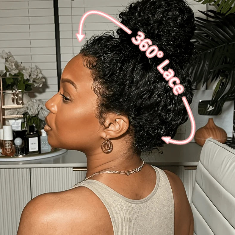 360° HD Full Lace Deep Wave Wig – 100% Brazilian Remy Human Hair, 13x6 Lace Frontal, Glueless Invisible Strap, Pre-Plucked with Baby Hair, 30–40 Inch, 200% Density
