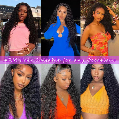 Water Wave 13x4 / 13x6 HD Lace Front Wig – 100% Brazilian Virgin Human Hair, Curly Deep Wave, 180–200% Density, Long 32–38 Inch, Pre-Plucked with Baby Hair