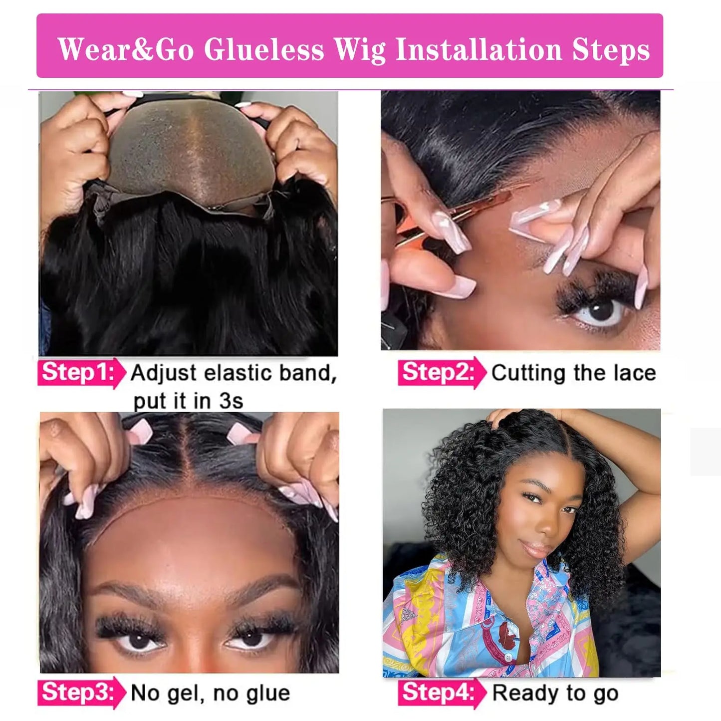 Deep Wave Human Hair Wig – Glueless 5x5 HD Lace, Pre-Plucked, Wear & Go | 100% Brazilian Remy