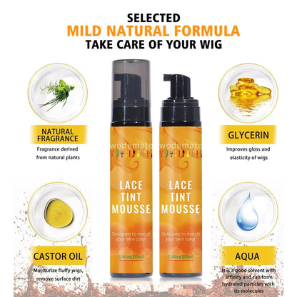 Lace Tint Mousse – Sweat-Resistant, Quick-Drying, Easy Tint for Wigs (100ml)