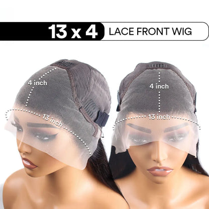 4/27 Highlight Ombre 13x4 / 13x6 HD Lace Front Wig – 100% Brazilian Remy Human Hair, Deep Wave / Curly, 190–210% Density, Long 18–36 Inch, Pre-Plucked with Baby Hair
