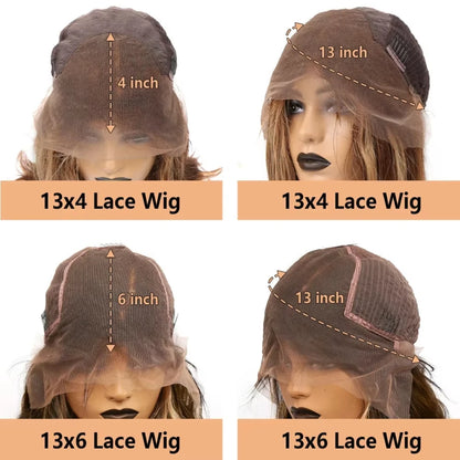 Chocolate Brown Straight Human Hair HD Lace Front Wig | 13x4 or 13x6 | 18"–30" | 200%–220% Density