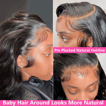 Long Body Wave HD Lace Front Wig – 100% Brazilian Human Hair | 13x4 & 13x6 Pre-Plucked | 180% Density (24"–40")