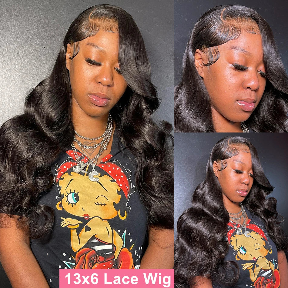 Long Body Wave HD Lace Front Wig – 100% Brazilian Human Hair | 13x4 & 13x6 Pre-Plucked | 180% Density (24"–40")