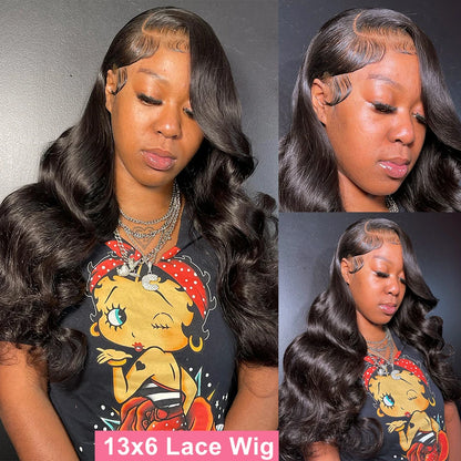 Long Body Wave HD Lace Front Wig – 100% Brazilian Human Hair | 13x4 & 13x6 Pre-Plucked | 180% Density (24"–40")